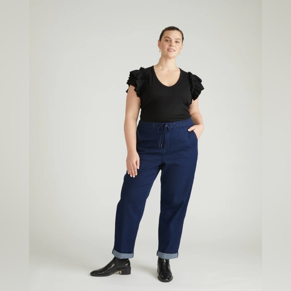 Universal Standard Sz 8/2xs ComfortDenim Drawstring Jean Trouser